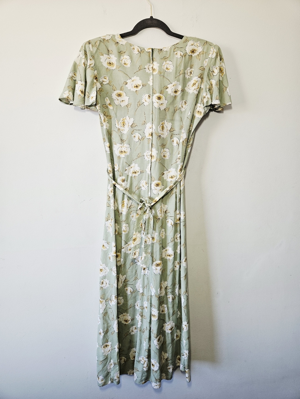 Vintage Braemar Floral Cottagecore Dress Size 7/8 Lace Collar Tie Waist EUC - Picture 3 of 5